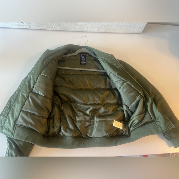 Army Green Bomber Jacket from Gap. Worn once. - Picture 3 of 6